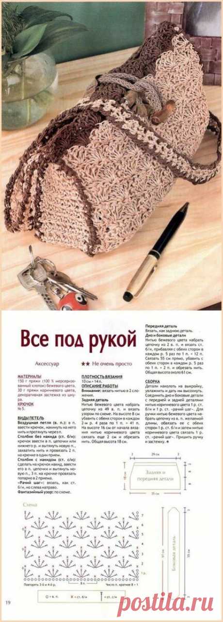 И снова вяжем модные и стильные сумочки. Схемы и описание! | Вяжем, лепим, творим, малюем) | Яндекс Дзен