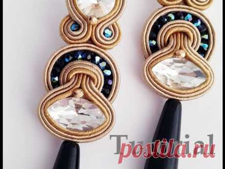 TUTORIAL incastonatura navetta e inserimento perline -DIY soutache earring