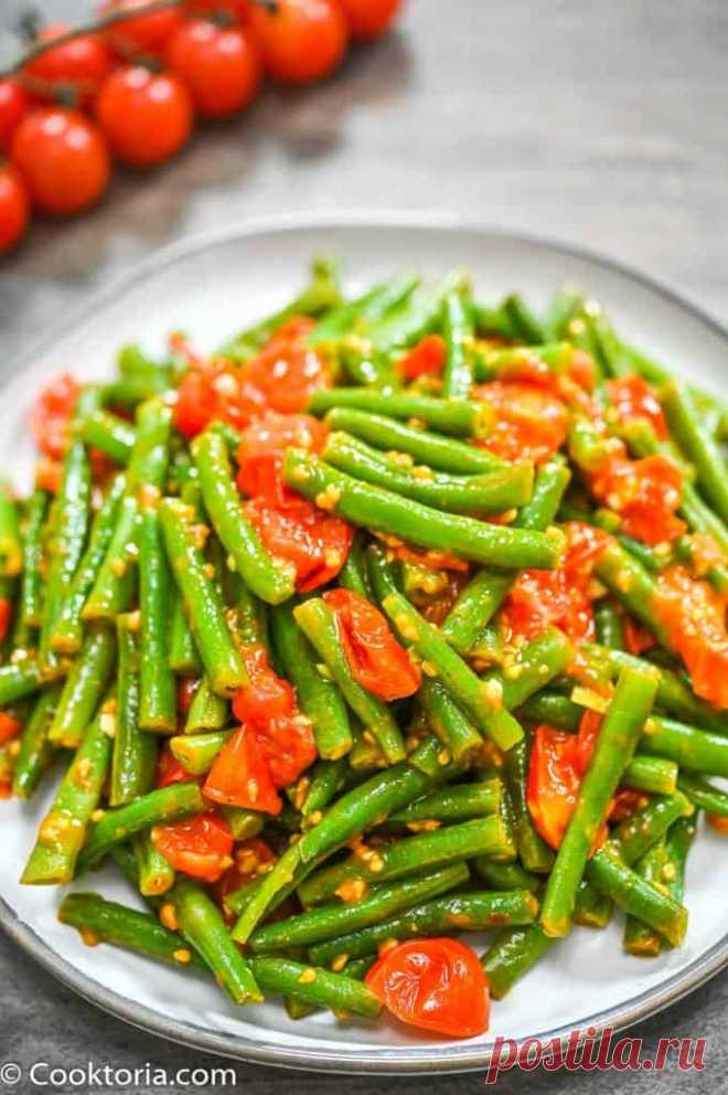 Зеленая фасоль в томатном соусе | COOKTORIA