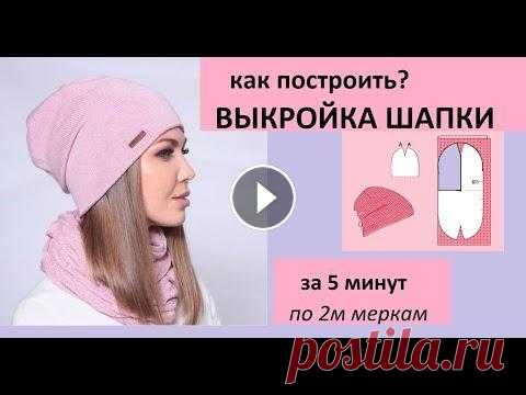 Как построить выкройку шапки за 5минут [Mirina_hm] Нам понадобится всего 2 мерки ОГ(Обхват головы) и ГШ( глубина шапки), если у вас нет сантиметровой ленты, можно обойтись шнурком или ниткой потолще, н...