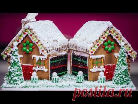 Gingerbread House filled with CAKE | Ultimate Holiday Baking Ideas | How To Cake It Step By Step