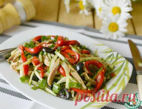 Салат из запечённого перца с курицей – кулинарный рецепт