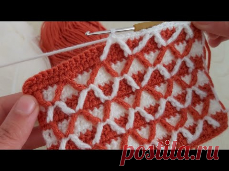 Amazing Easy 3D Crochet Knitting Pattern - Şahane Tığ İşi Yelek Battaniye Örgü Modeli