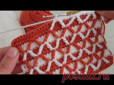 Amazing Easy 3D Crochet Knitting Pattern - Şahane Tığ İşi Yelek Battaniye Örgü Modeli