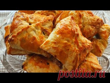 Экспресс слойки с печенью. 10 минут и хрустящие слойки у Вас на столе.