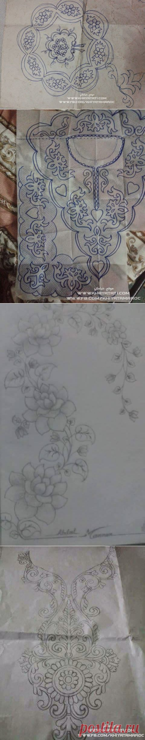 جديد رشمات الطرز الرباطي باليد والماكينة