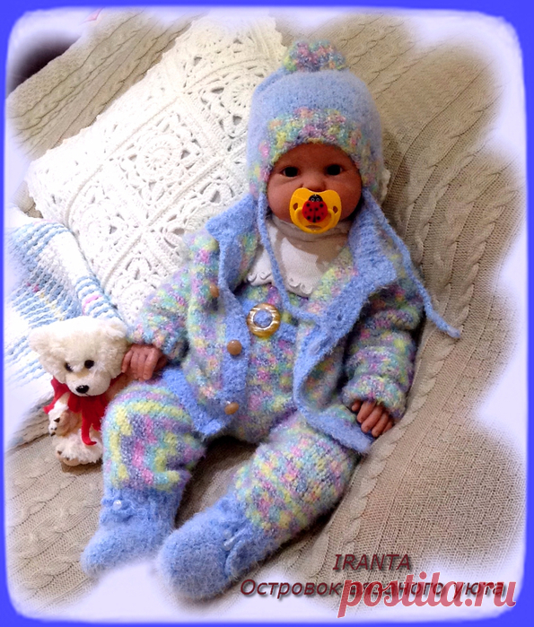 Пушистый костюм для новорожденного 