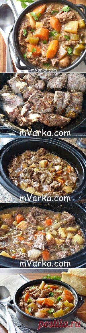 Рагу из говядины с розмарином и чесноком