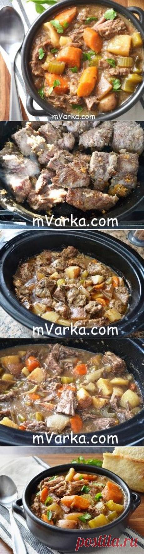 Рагу из говядины с розмарином и чесноком