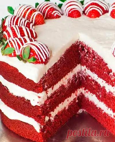 Рецепт торта красный бархат