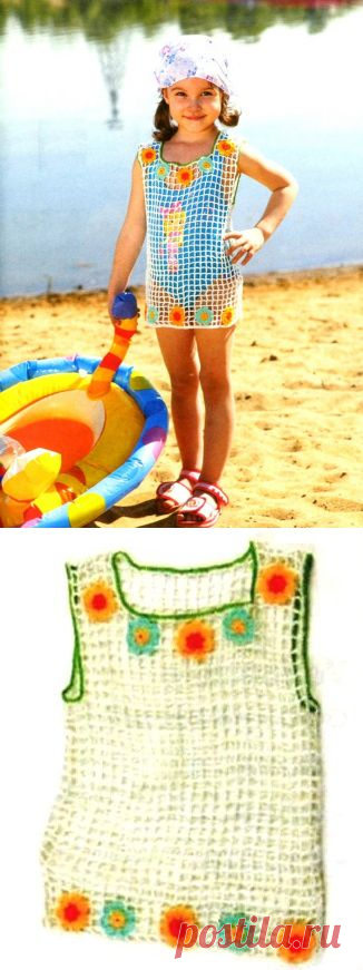 Туника-сетка с цветочками | Шкатулка рукодельницы