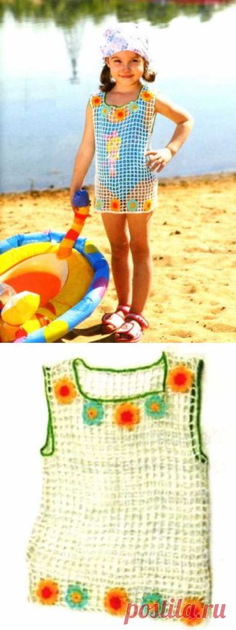 Туника-сетка с цветочками | Шкатулка рукодельницы