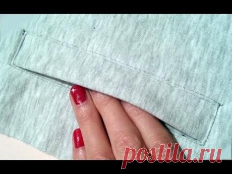 How to sew a pocket.2 Sewing course. 💎Jak uszyc kieszeń do bluzy lub spodni kurs szycia