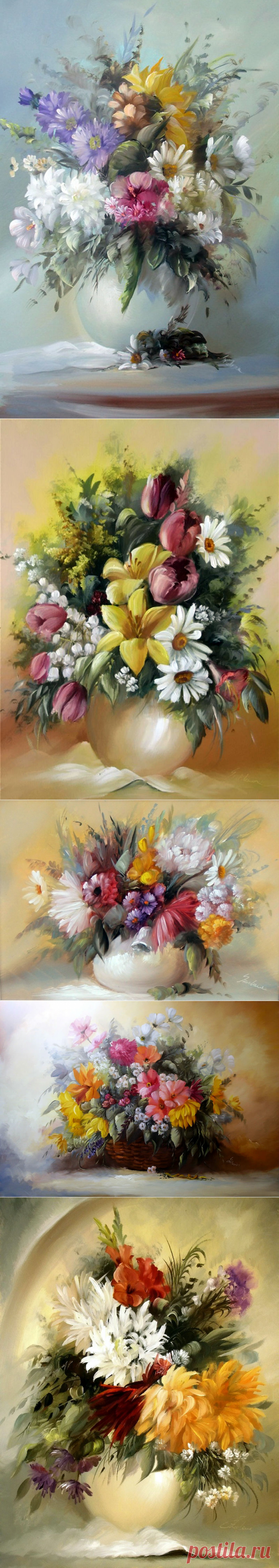 Szechenyi Szidonia, современная венгерская художница
Ее живописные, легкие, полные нежной и свежей красоты натюрморты известны далеко за пределами ее родины.
Какие тебе нравятся цветы? Душистые, красивые, цветные...
Быть может просто полевые, А может редкой красоты...