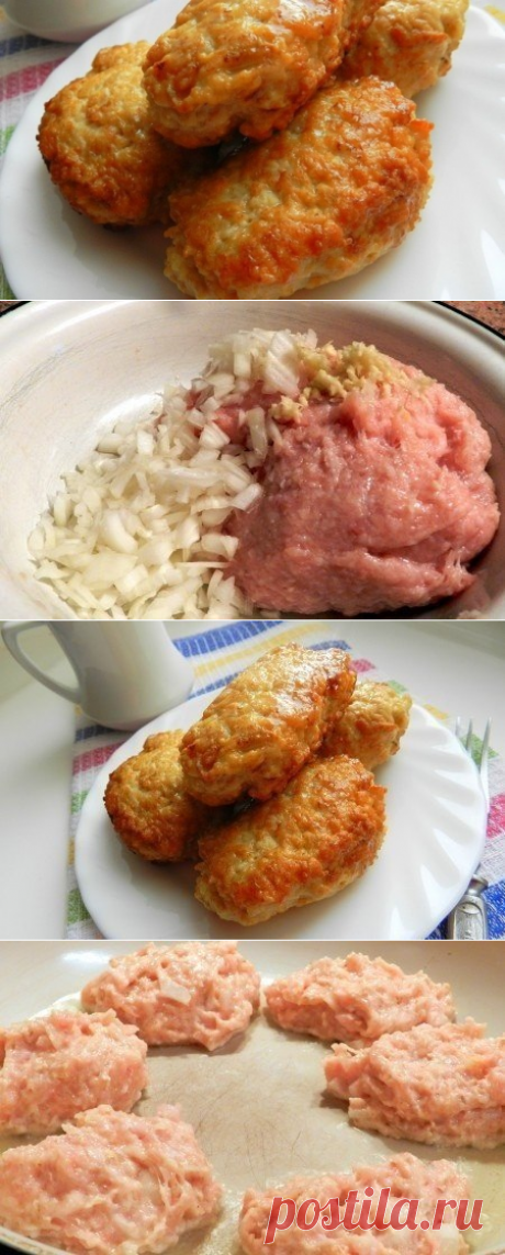 Суперпышные КОТЛЕТКИ из куриного фарша с овсяными хлопьями — Вкусные рецепты