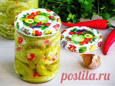 Салат «Кобра» из зелёных помидор на зиму | Webpudding.ru
