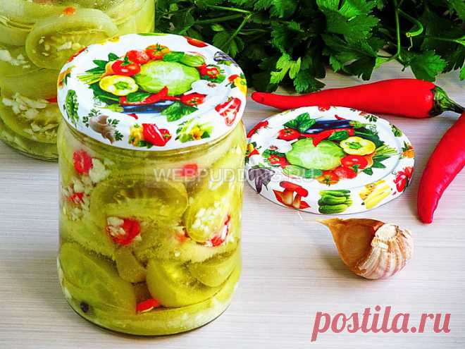 Салат «Кобра» из зелёных помидор на зиму | Webpudding.ru