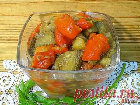 Малосольные баклажаны и перец- отменная закуска