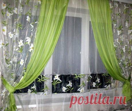 СОВЕТЫ ПО ШИТЬЮ ШТОР
Как рассчитать расход ткани на штору 

Итак, перед нами стоит задача - сшить простую штору из двух половинок и занавеску из тюля или органзы. И занавески и портьеры будут удерживаться на карнизе с помощью шторной ленты. Именно такой вариант оформления окна и демонстрирует верхнее фото. Эти шторы висят в нашем ателье и естественно мы сшили их сами.
Показать полностью…