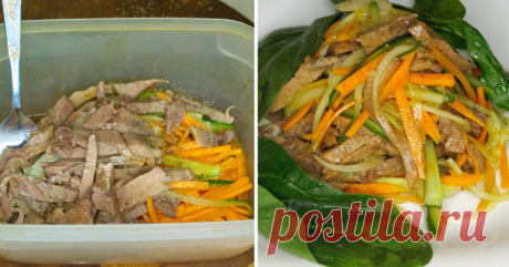 РЕЦЕПТОМ САЛАТА «СЕВЕРНОГО» С ЯЗЫКОМ И ОВОЩАМИ ДЕЛЮСЬ СКРЕПЯ СЕРДЦЕ - Поваренок Свекровь занимается подготовкой банкетов к праздникам. Говорит, именно это — самая ходовая закуска. Люди в восторге, а поварам в радость, ведь она так просто готовится. Говорят, говяжий язык трудно испортить. На самом деле это довольно деликатный ингредиент, который нужно уметь приготовить. Только так из него можно сделать самые разнообразные основные блюда и закуски. Когда-то мы …