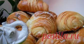 ВИЕНСКИ КРОАСАНИ ПРОДУКТИ: 620 ГР.БРАШНО 350 МЛ.ПРЯСНО МЛЯКО 1/2 ПАКЕТЧЕ БАКПУЛВЕР 4 С.Л.ОЛИО 1 ПАКЕТЧЕ СУХА МАЯ /7 ГР./ 1 ЯЙЦЕ 1/2 Ч.Л.СОЛ 1 Ч.Л.ЗАХАР ОЩЕ: ...