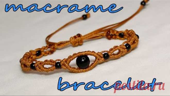 ПРОСТОЙ БРАСЛЕТ В СТИЛЕ МАКРАМЕ. SIMPLE MACRAME STYLE BRACELET.