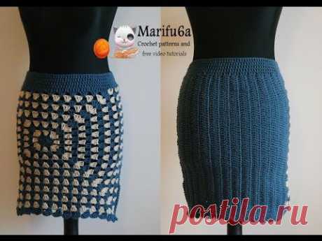 How to crochet easy warm skirt for beginners free tutorial pattern
