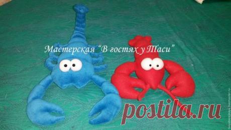 Купить Рак и скорпион. - комбинированный, рак, скорпион, игрушка, подарок, гороскоп, флис, велюр