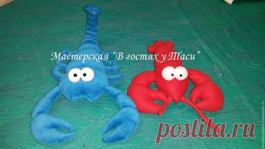 Купить Рак и скорпион. - комбинированный, рак, скорпион, игрушка, подарок, гороскоп, флис, велюр