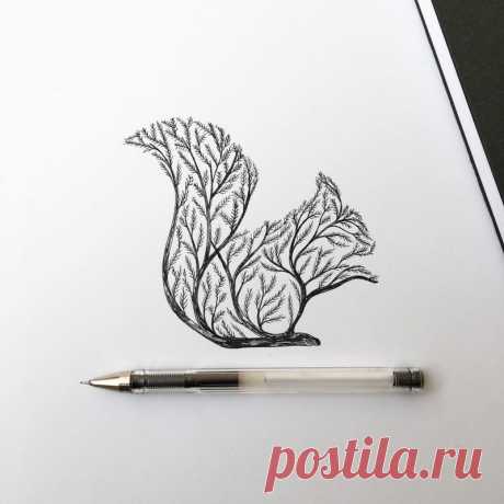 Картинки ручкой (45 штук) ⭐ Забавник