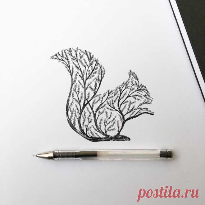 Картинки ручкой (45 штук) ⭐ Забавник