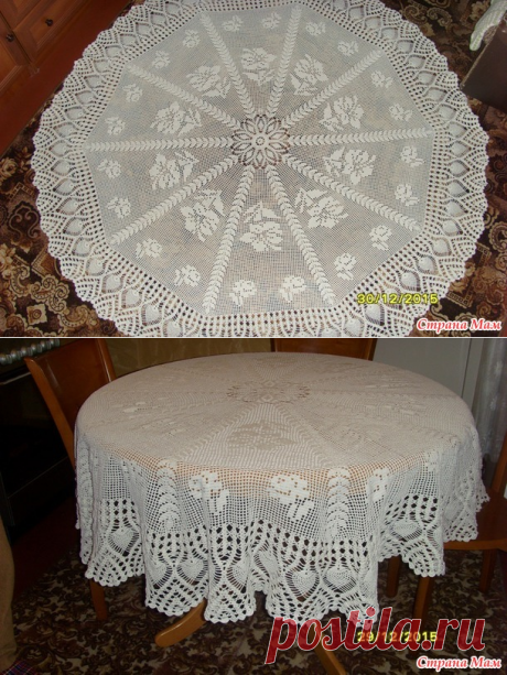 . Филейная скатерть - Все в ажуре... (вязание крючком) - Страна Мам