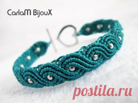 CarlaM BijouX: Pulsera Ochos Micro-Macramé