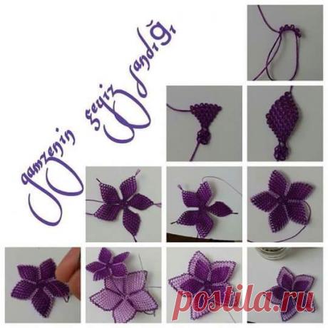 Бисером цветок вышивки Подготовка | Новые Хобби