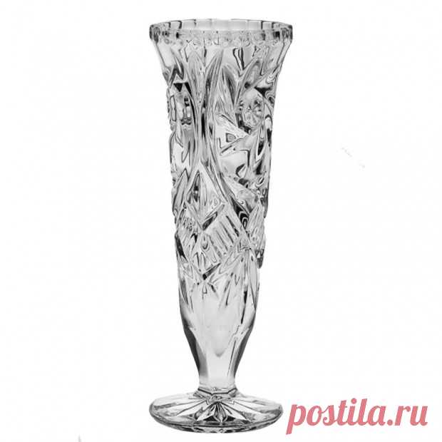 Хрустальная Ваза "Pinwheel" (Завихрение) 21 см. Crystal Bohemia купить в Москве