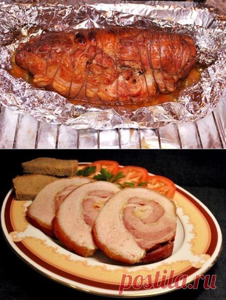 Пряный рулет из свинины.