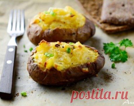 Печёный картофель со сливочной начинкой