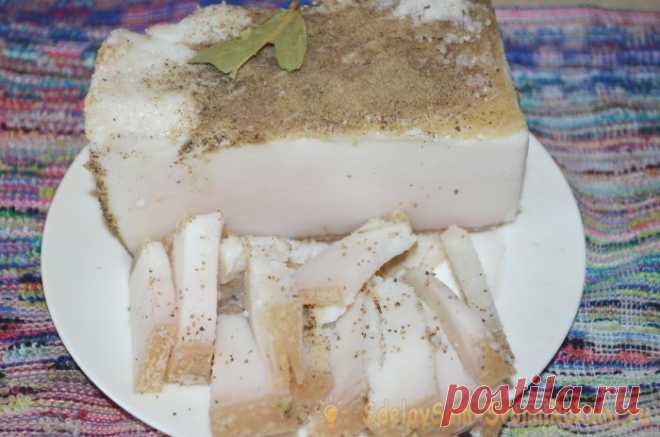 Сало с чесноком и перцем, простой рецепт