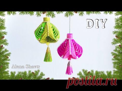 DIY Christmas decorations ideas 🎄 ИГРУШКИ из ФОАМИРАНА на ЕЛКУ 🎄 Christmas ornaments glitter foam