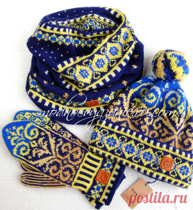 Вязаные шапочки с жаккардовыми узорами - Modnoe Vyazanie ru.com