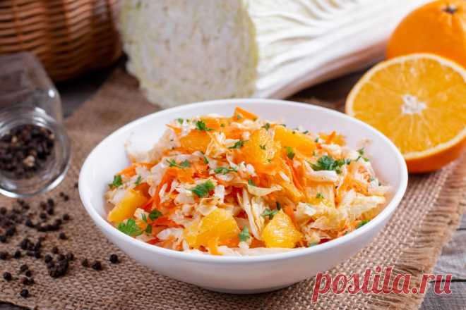 Салат из капусты с апельсинами и морковью: рецепт пошаговый с фото | Меню недели