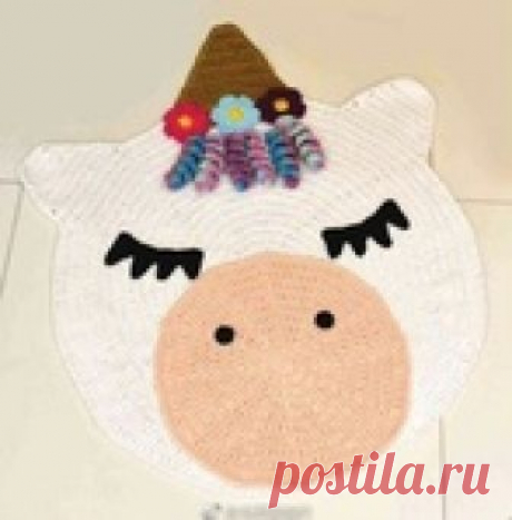 ДЕТСКИЙ КОВРИК "ЕДИНОРОГ". КРЮЧОК.