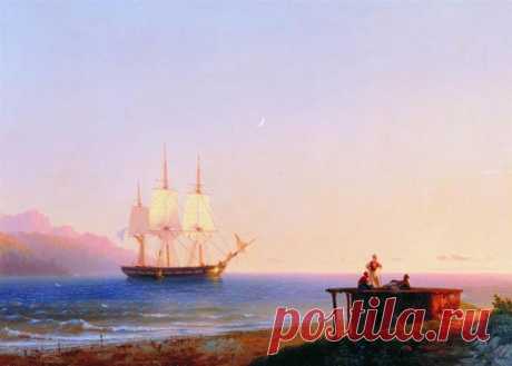 Frigate under sails, 1838 - Ivan Aivazovsky - WikiArt.org