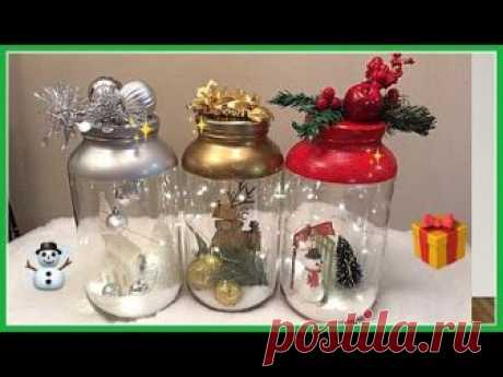 IDEAS CON  BOTELLAS DECORADAS  PARA  NAVIDAD MANUALIDAD FACIL Y RAPIDO