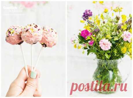 Базилич и Мелисса - ПОПКЕЙКИ ВАНИЛЬНЫЕ в белом шоколаде с клубникой