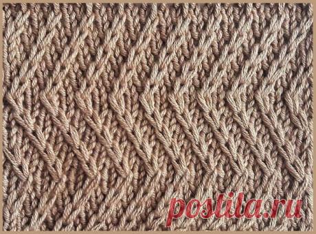 Узор спицами &quot;Диагонали-зигзаги&quot;