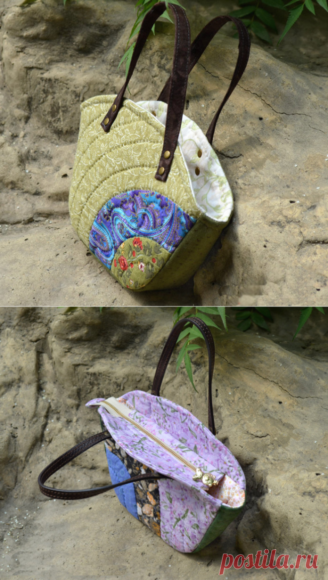 Patchwork Quilted Tote Bag ~