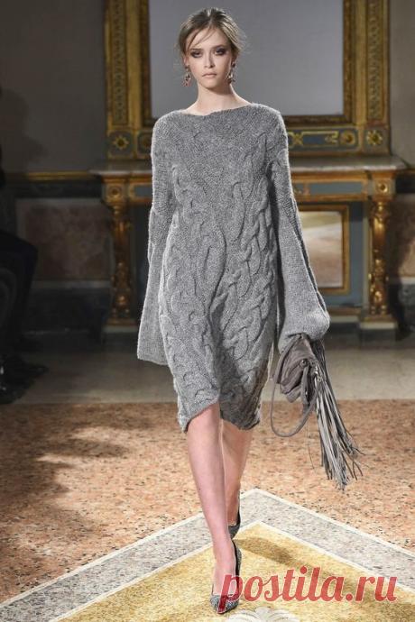 Dziana Moda: Sukienka i sweter na drutach z Vogue 2016