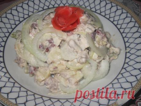 Салат "Цада"(салат мясной с фасолью и картофелем)
