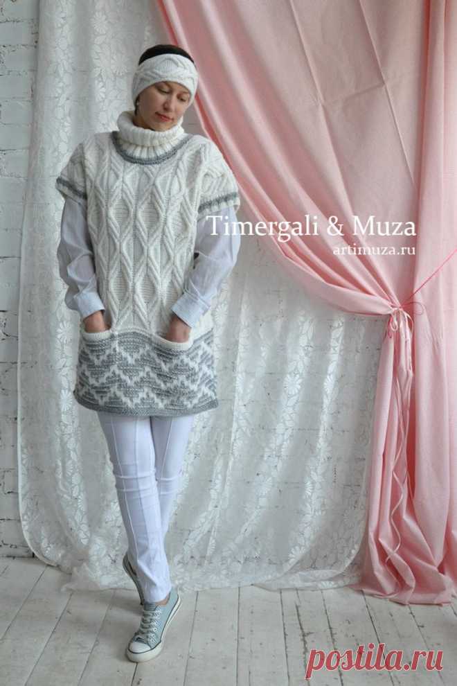 Knitted Sleeveless Sweater Turtle Neck Women's Wool Loose | Etsy